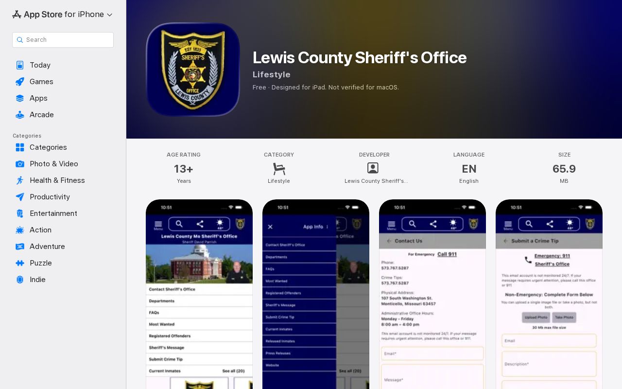 Lewis County booking records sheriff official app listing